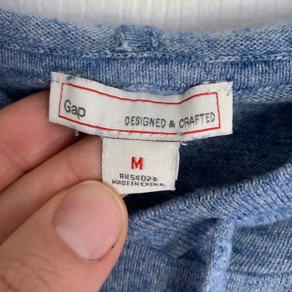 Gap blue heathered blue hoodie sweatshirt size medium - Picture 2 of 8